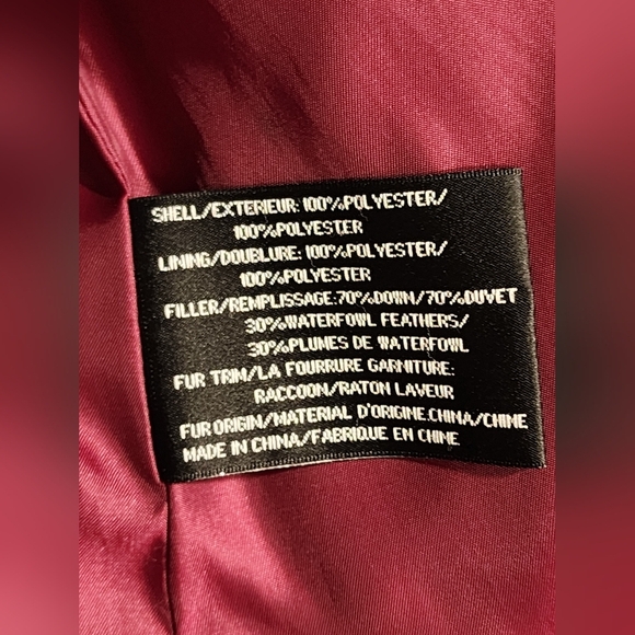 DKNY Down Puffer Trench Parka Trench Fur Trim Brown Womens Size XSmall Winter - Picture 6 of 16